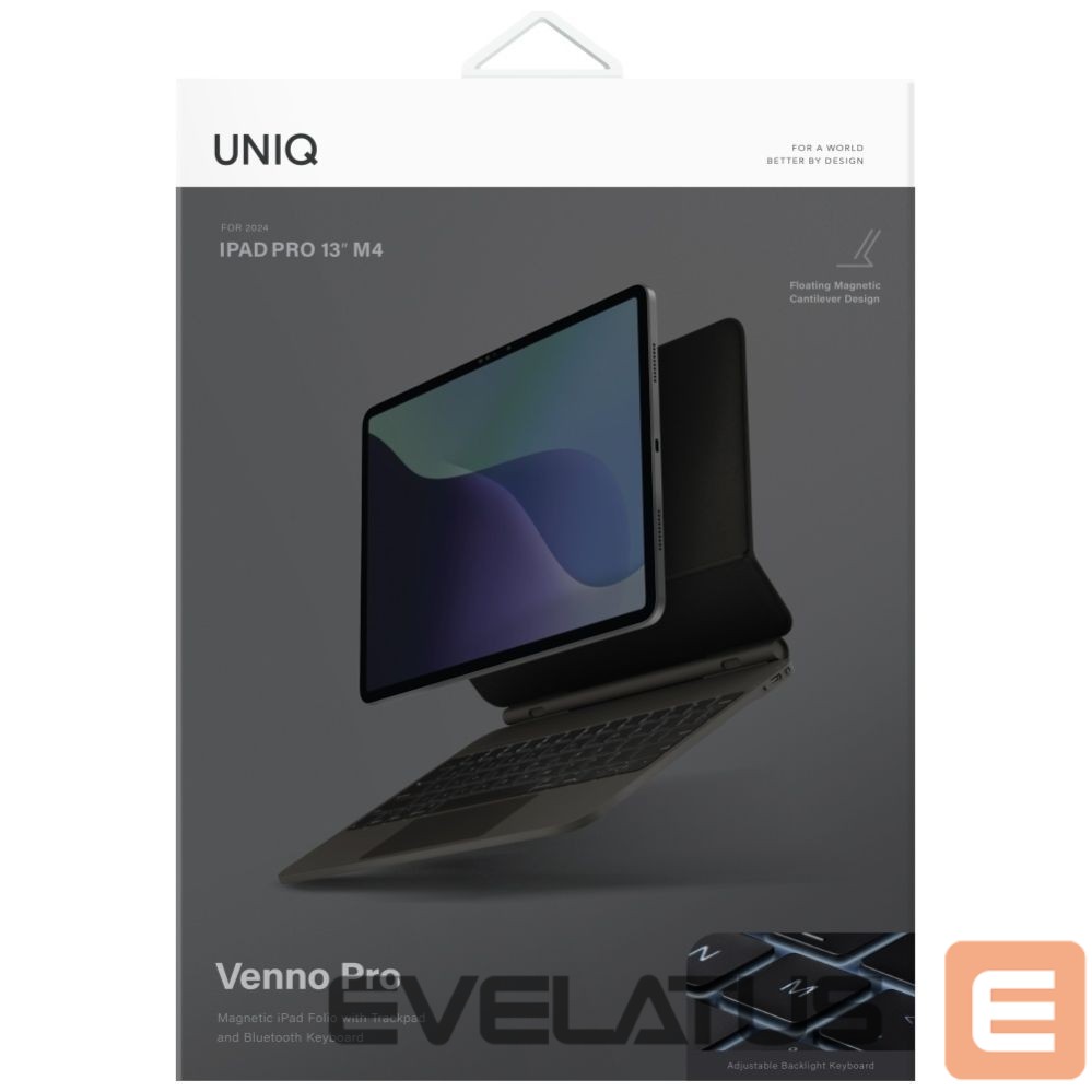 Muud kaubad UNIQ Uniq Venno Pro Magnetic Smart Case with Keyboard for iPad Air 13" 2024 / 2025 / iPad Pro 13" 2024 - Black
