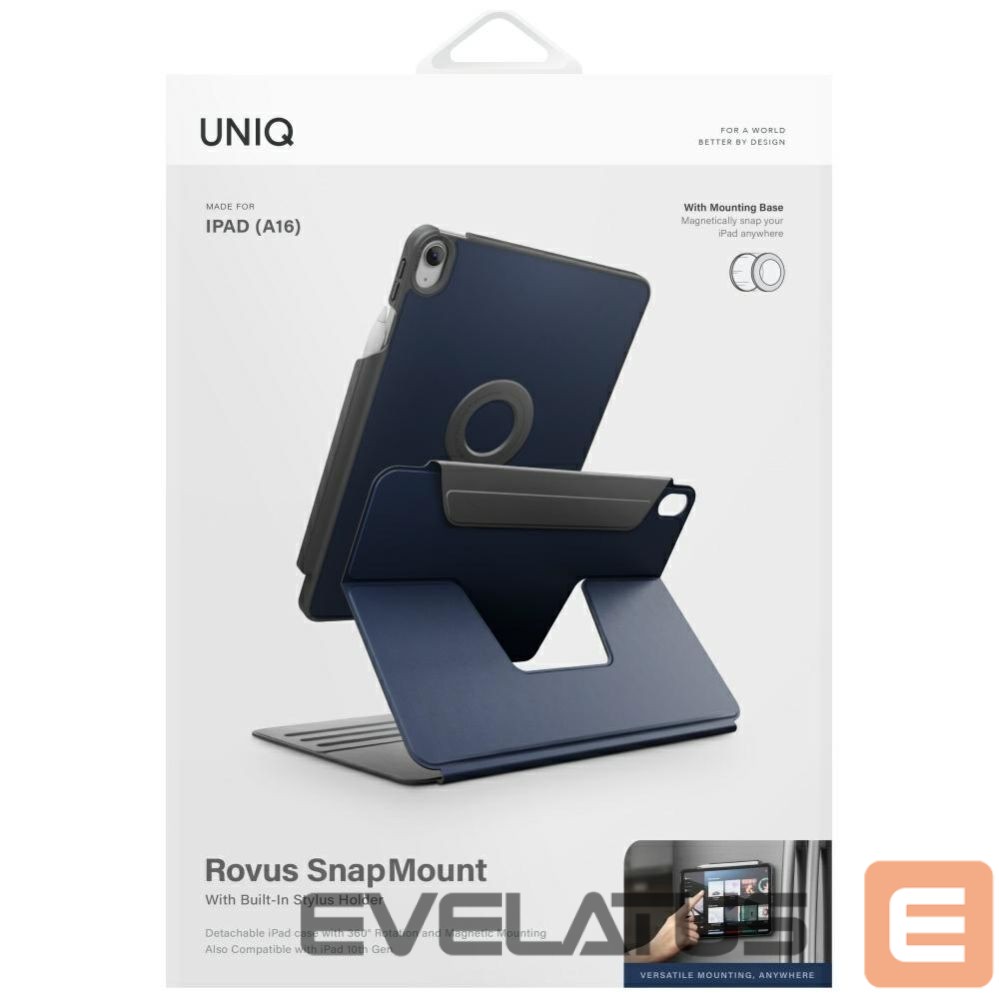 Muud kaubad UNIQ Uniq Rovus Snapmount Magnetic 360 Rotating Detachable case for iPad 11" 2025 / iPad 10.9" 2022 (10th generation) - navy blue