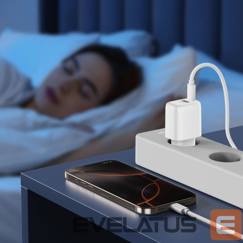 Muud kaubad Tech-Protect Tech-Protect NCA30 PD 30W QC3.0 USB-A / USB-C Wall Charger + USB-C / USB-C Cable 100cm - White