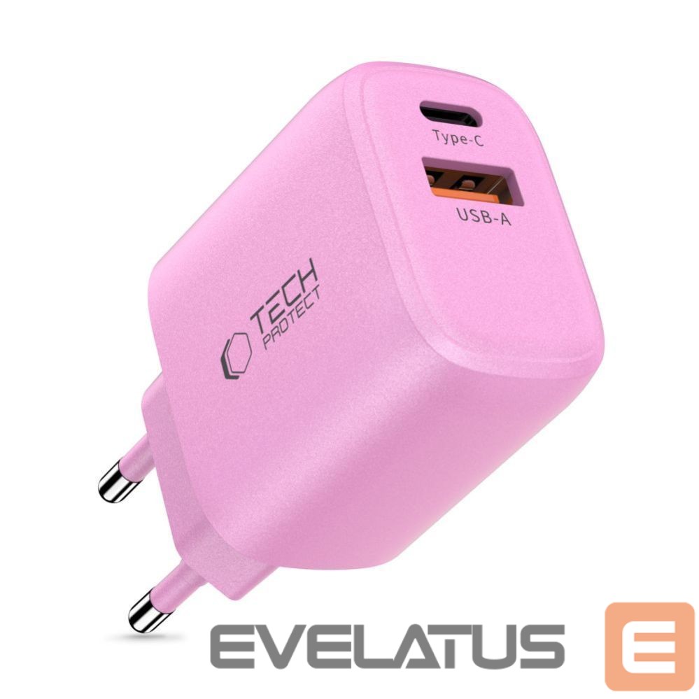 Muud kaubad Tech-Protect Tech-Protect NCA30 PD 30W QC3.0 USB-A / USB-C Wall Charger - Pink
