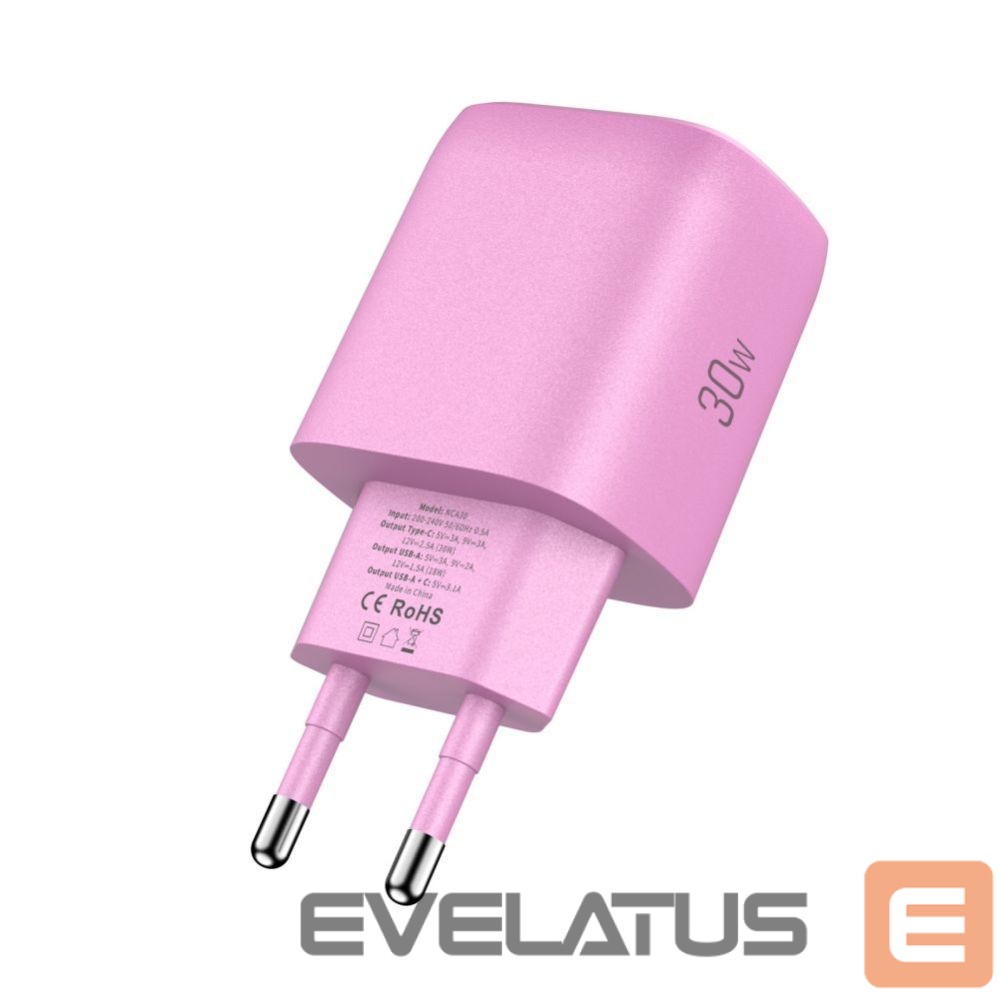 Muud kaubad Tech-Protect Tech-Protect NCA30 PD 30W QC3.0 USB-A / USB-C Wall Charger - Pink