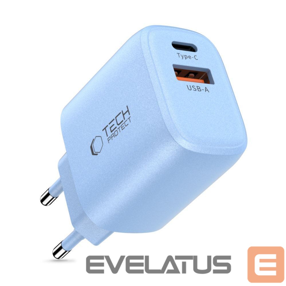 Muud kaubad Tech-Protect Tech-Protect NCA30 PD 30W QC3.0 USB-A / USB-C Wall Charger - Blue