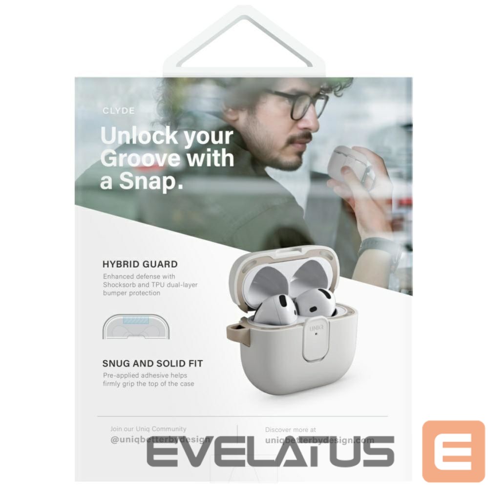 Muud kaubad UNIQ Uniq Clyde Lock Case for AirPods 4 - Beige