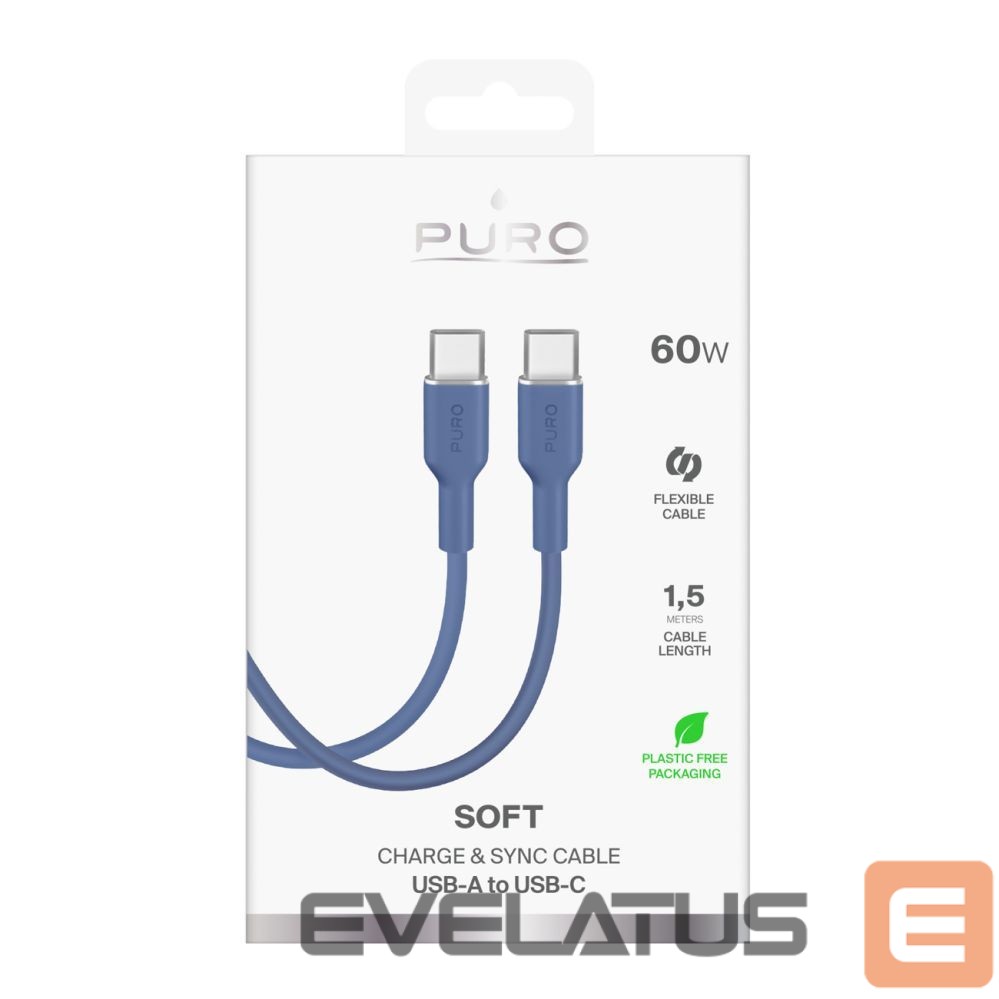 Muud kaubad Puro Puro ICON USB-C - USB-C Cable 1.5m - Blue