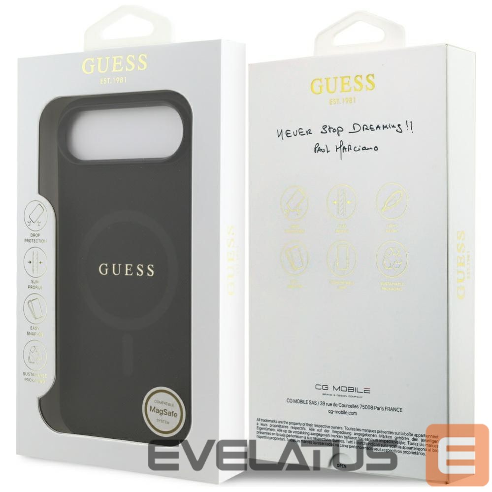 Muud kaubad Guess Guess Saffiano Classic Logo MagSafe case for iPhone Air - black