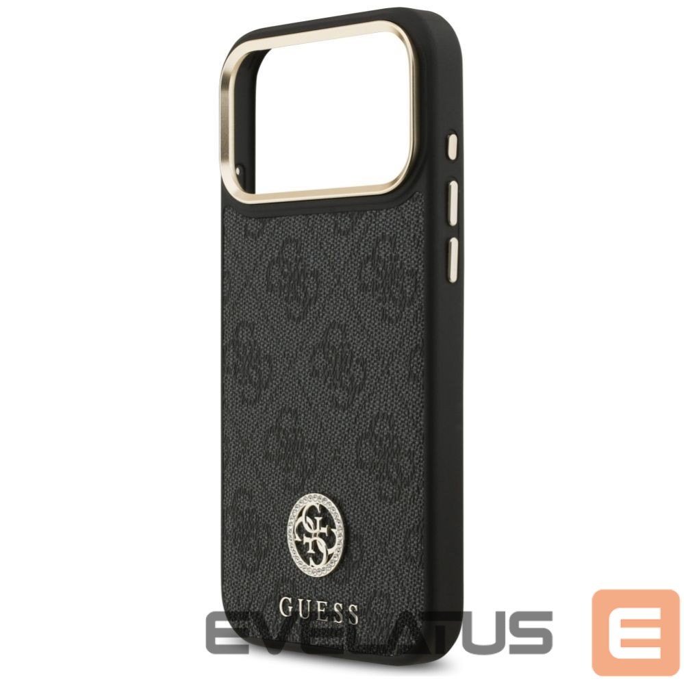 Muud kaubad Guess Guess 4G Srtass Logo & Big Strap Metal Buttons MagSafe Case for iPhone 17 Pro Max - Black