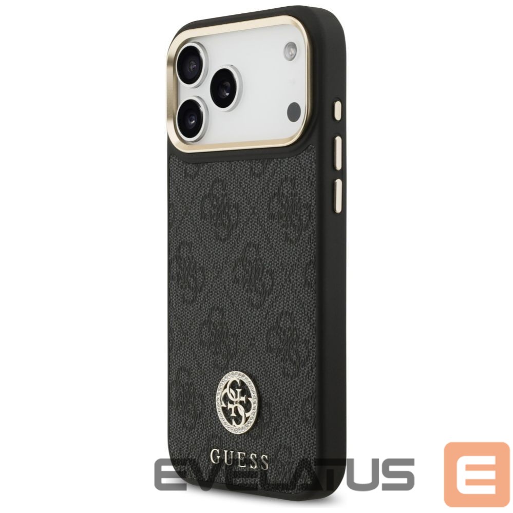 Muud kaubad Guess Guess 4G Srtass Logo & Big Strap Metal Buttons MagSafe Case for iPhone 17 Pro Max - Black