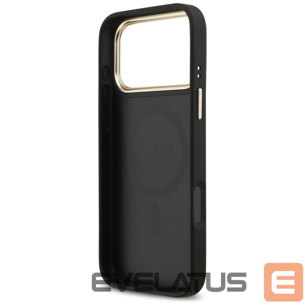 Muud kaubad Guess Guess 4G Srtass Logo & Big Strap Metal Buttons MagSafe Case for iPhone 17 Pro Max - Black
