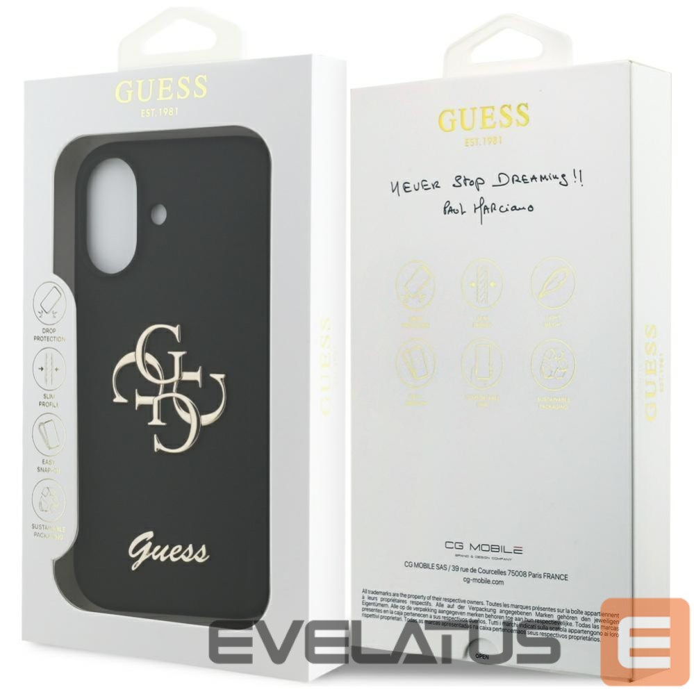 Muud kaubad Guess Guess Silicone Big 4G Script Case for iPhone 17 - Black