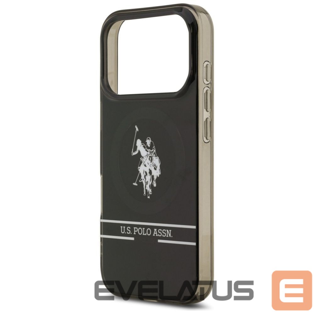 Muud kaubad U.S. Polo PU US Polo DH and Bottom Stripe Logo MagSafe Case for iPhone 17 Pro - Black