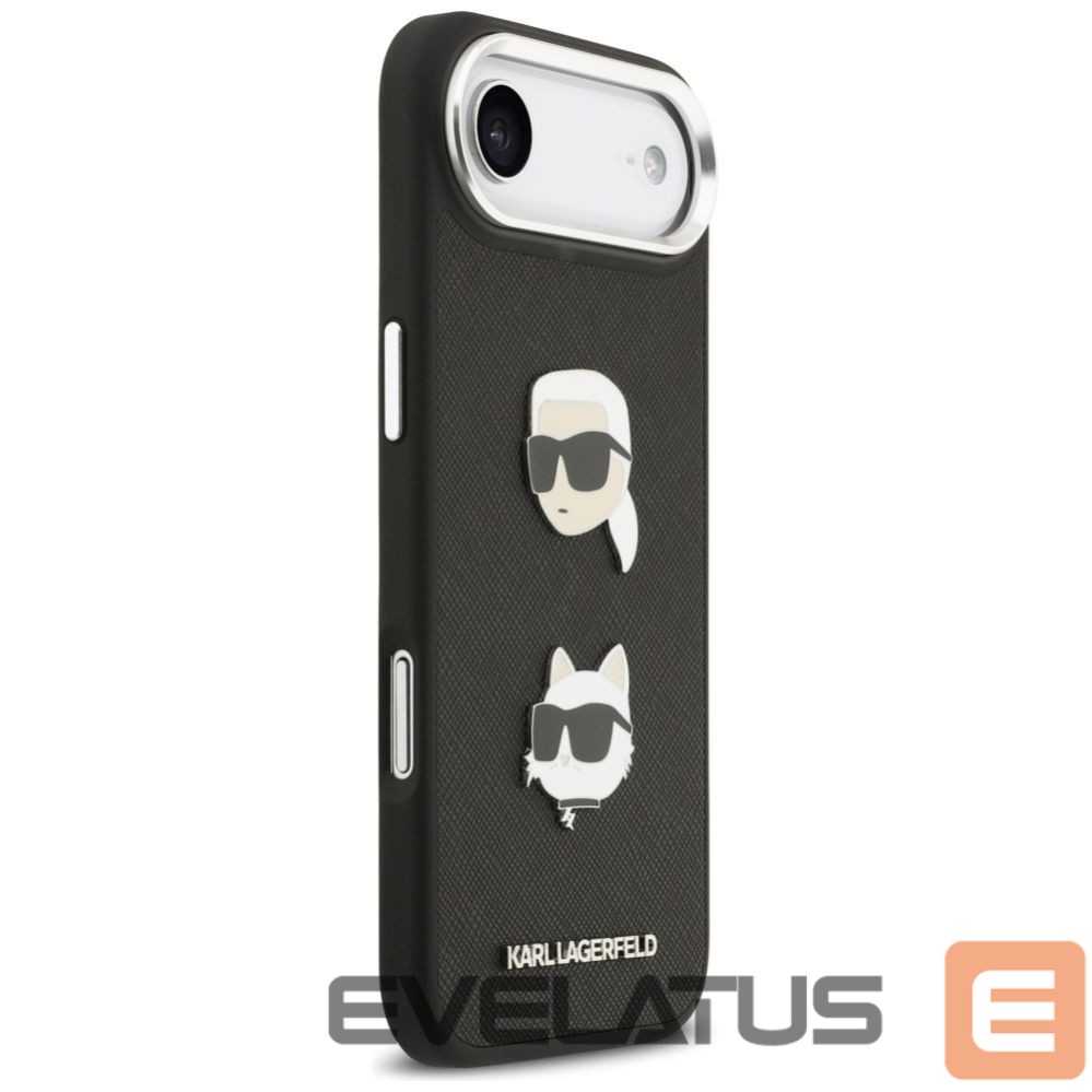 Muud kaubad Karl Lagerfeld Karl Lagerfeld FW Grained Karl & Choupette Heads Pins & Logo iPhone Air Case - Black