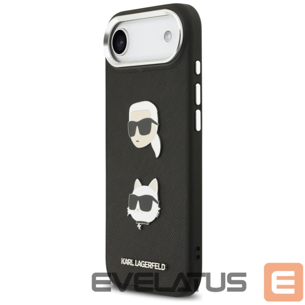 Muud kaubad Karl Lagerfeld Karl Lagerfeld FW Grained Karl & Choupette Heads Pins & Logo iPhone Air Case - Black