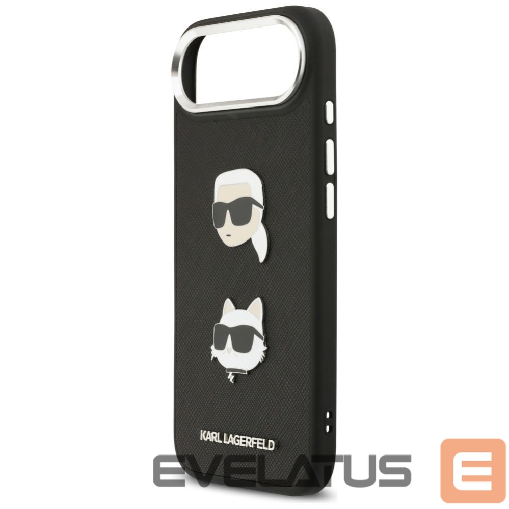 Muud kaubad Karl Lagerfeld Karl Lagerfeld FW Grained Karl & Choupette Heads Pins & Logo iPhone Air Case - Black