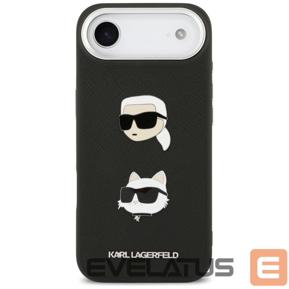 Muud kaubad Karl Lagerfeld Karl Lagerfeld FW Grained Karl & Choupette Heads Pins & Logo iPhone Air Case - Black