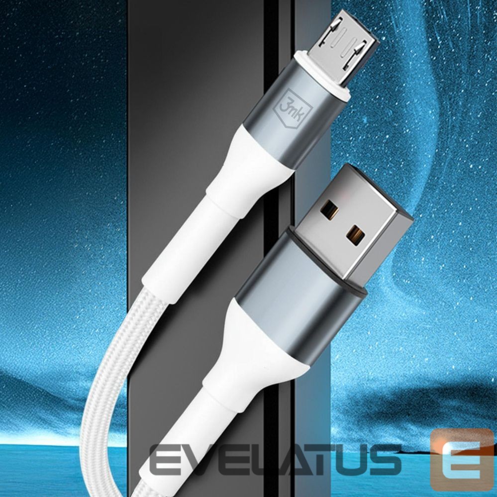 Muud kaubad 3MK 3mk Hyper Cable N-SERIES USB-A / MicroUSB 1m 5V/2.4A 12W / white