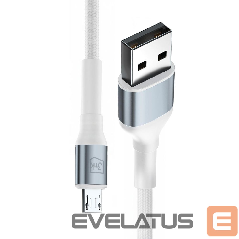 Muud kaubad 3MK 3mk Hyper Cable N-SERIES USB-A / MicroUSB 1m 5V/2.4A 12W / white