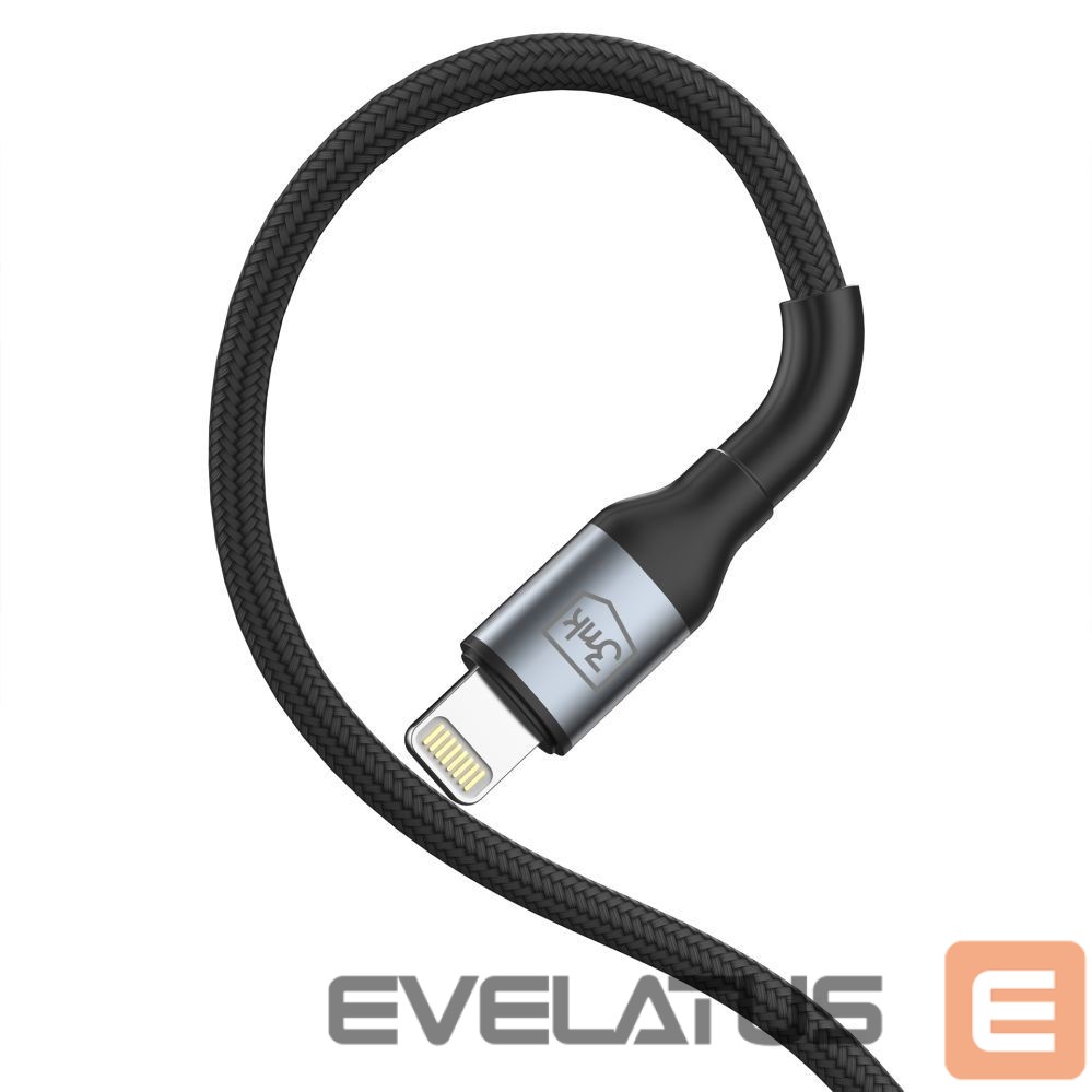 Muud kaubad 3MK 3mk Hyper Cable 3mk Hyper Cable N-SERIES USB-A / Lightning 1m 5V/2.4A 12W / black