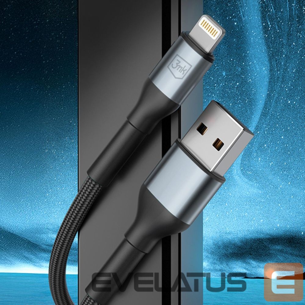 Muud kaubad 3MK 3mk Hyper Cable 3mk Hyper Cable N-SERIES USB-A / Lightning 1m 5V/2.4A 12W / black