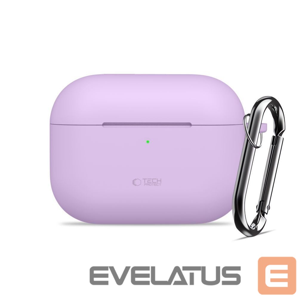 Muud kaubad Tech-Protect Tech-Protect Silicone Hook Case for AirPods Pro - Purple