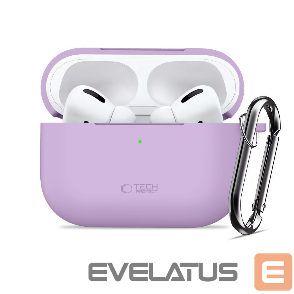 Muud kaubad Tech-Protect Tech-Protect Silicone Hook Case for AirPods Pro - Purple