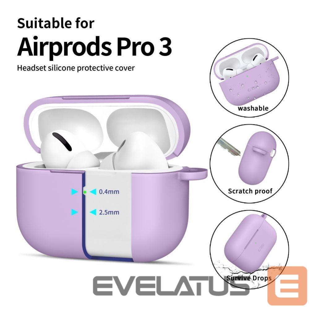 Muud kaubad Tech-Protect Tech-Protect Silicone Hook Case for AirPods Pro - Purple