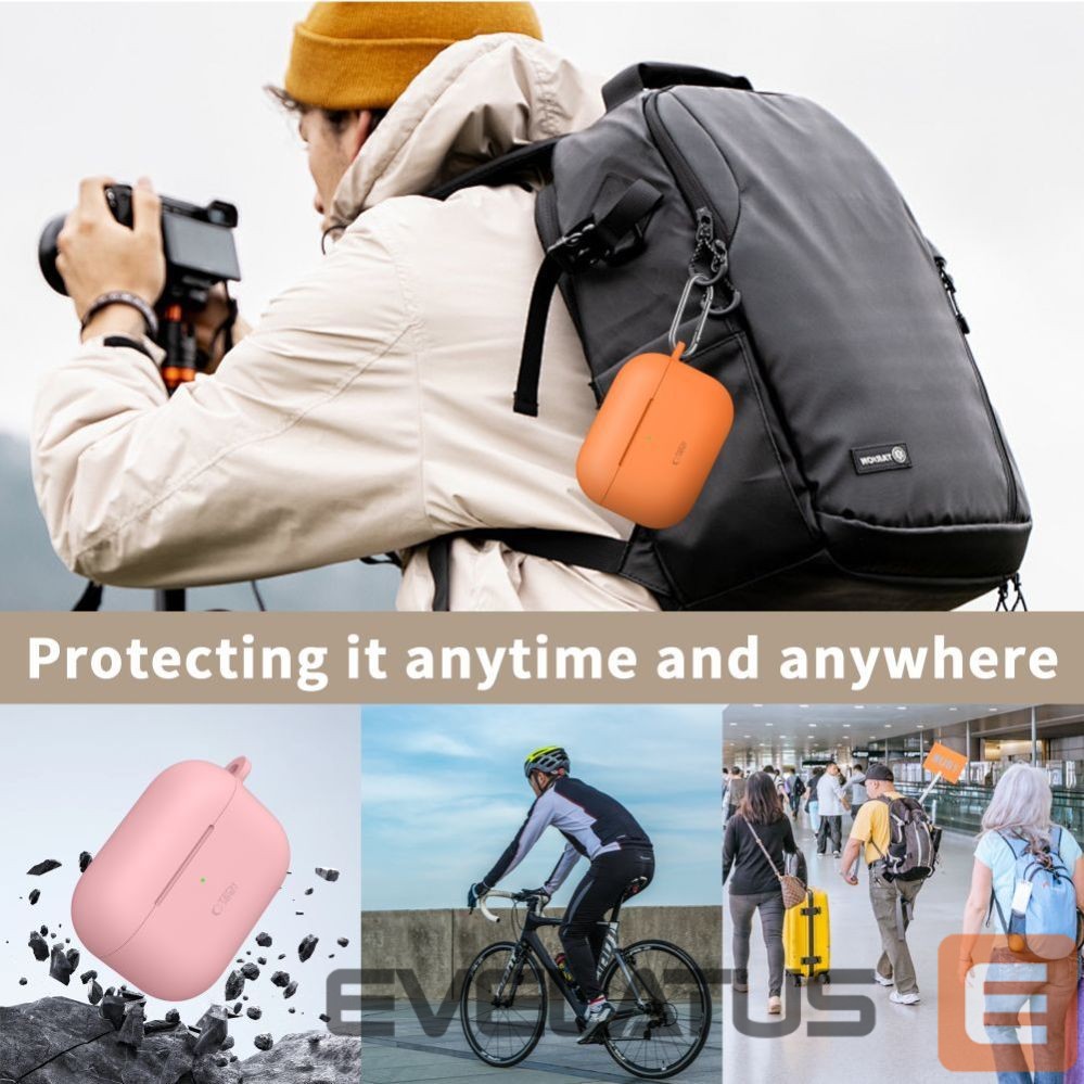 Muud kaubad Tech-Protect Tech-Protect Silicone Hook Case for AirPods Pro - Purple
