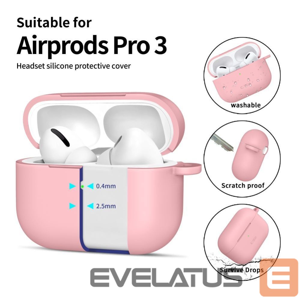 Muud kaubad Tech-Protect Tech-Protect Silicone Hook Case for AirPods Pro - Pink
