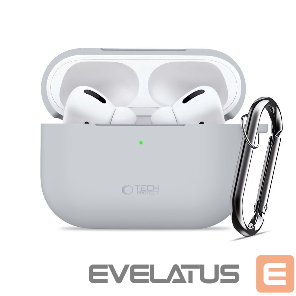 Muud kaubad Tech-Protect Tech-Protect Silicone Hook Case for AirPods Pro - Gray