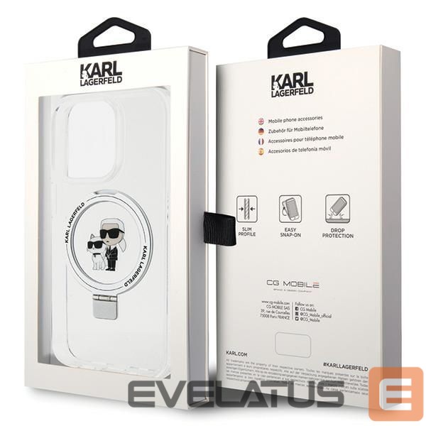 Muud kaubad Karl Lagerfeld Karl Lagerfeld KLHMP15LHMRSKCH iPhone 15 Pro 6.1" white/white hardcase Ring Stand Karl&Choupette MagSafe