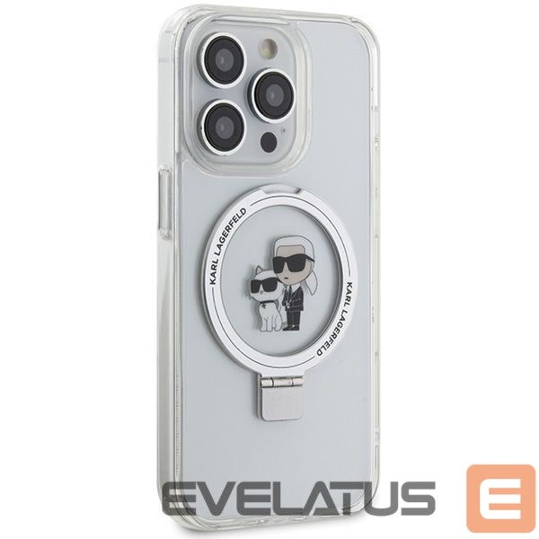Muud kaubad Karl Lagerfeld Karl Lagerfeld KLHMP15LHMRSKCH iPhone 15 Pro 6.1" white/white hardcase Ring Stand Karl&Choupette MagSafe