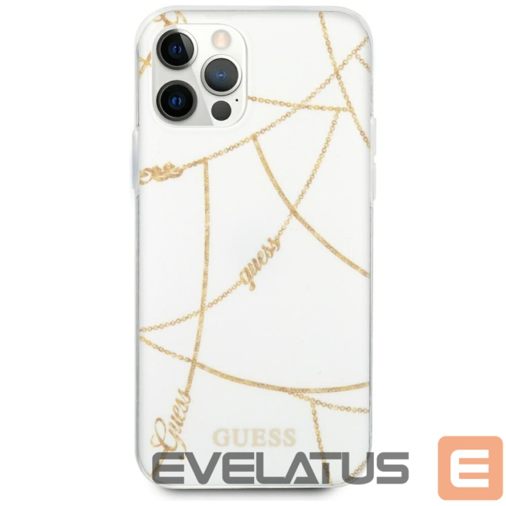 Muud kaubad Guess Guess Gold Chain Collection iPhone 12 Pro Max 6.7" Case - White
