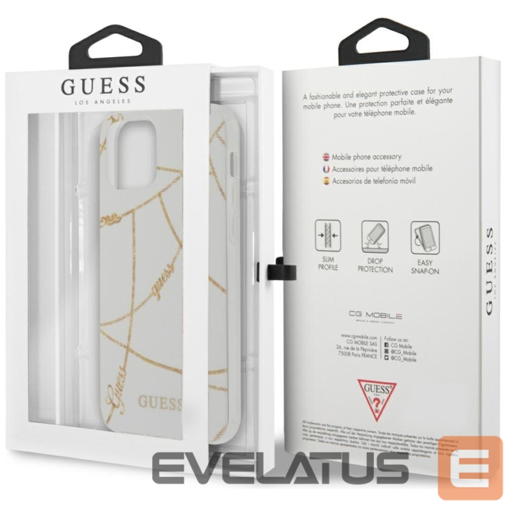 Muud kaubad Guess Guess Gold Chain Collection iPhone 12 Pro Max 6.7" Case - White