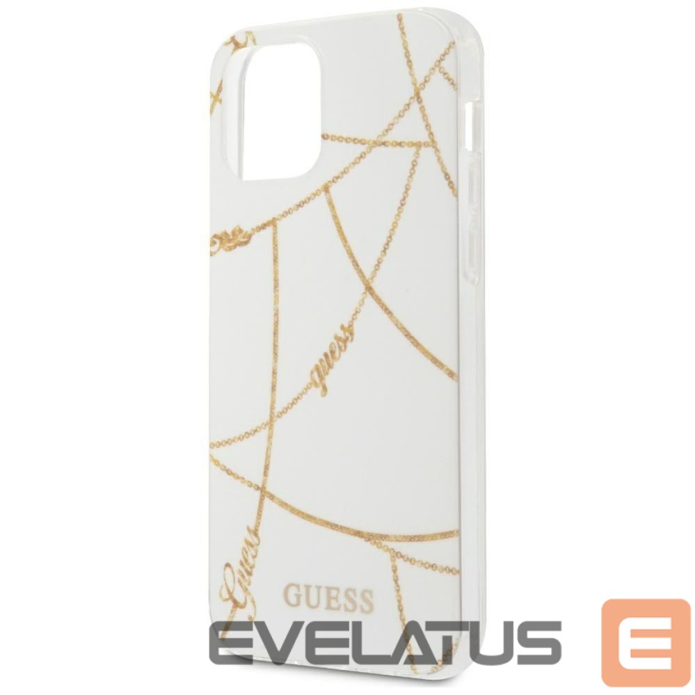 Muud kaubad Guess Guess Gold Chain Collection iPhone 12 Pro Max 6.7" Case - White