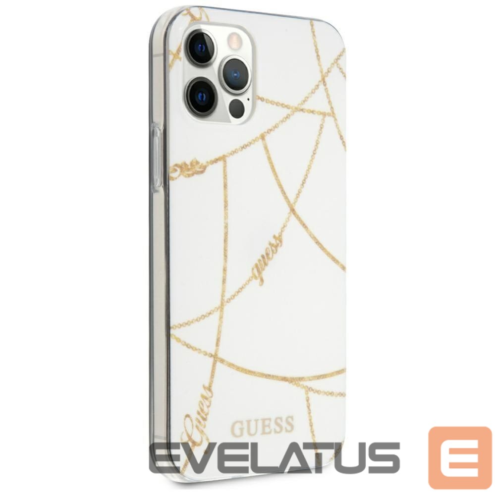 Muud kaubad Guess Guess Gold Chain Collection iPhone 12 Pro Max 6.7" Case - White