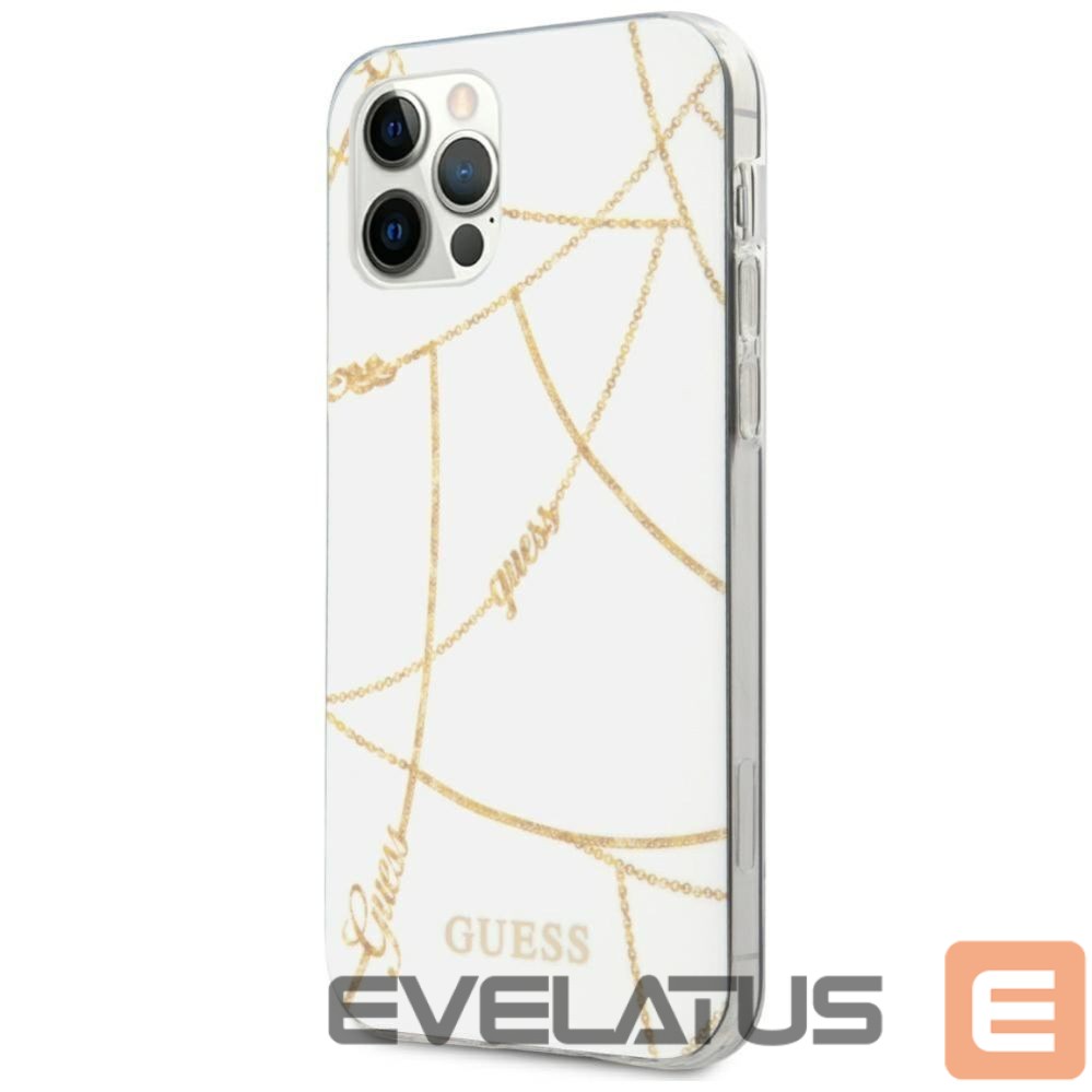 Muud kaubad Guess Guess Gold Chain Collection iPhone 12 Pro Max 6.7" Case - White