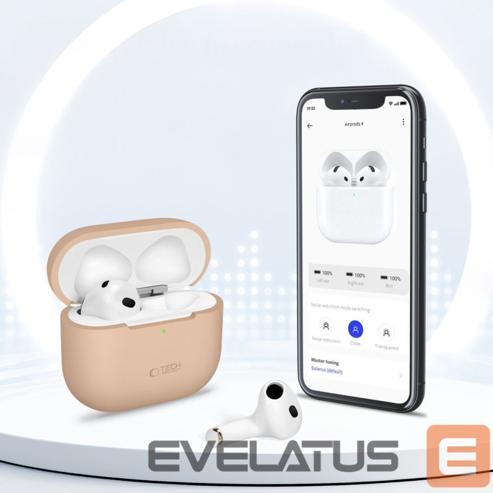 Muud kaubad Tech-Protect Tech-Protect Silicone Case for Apple AirPods 4 - Gray