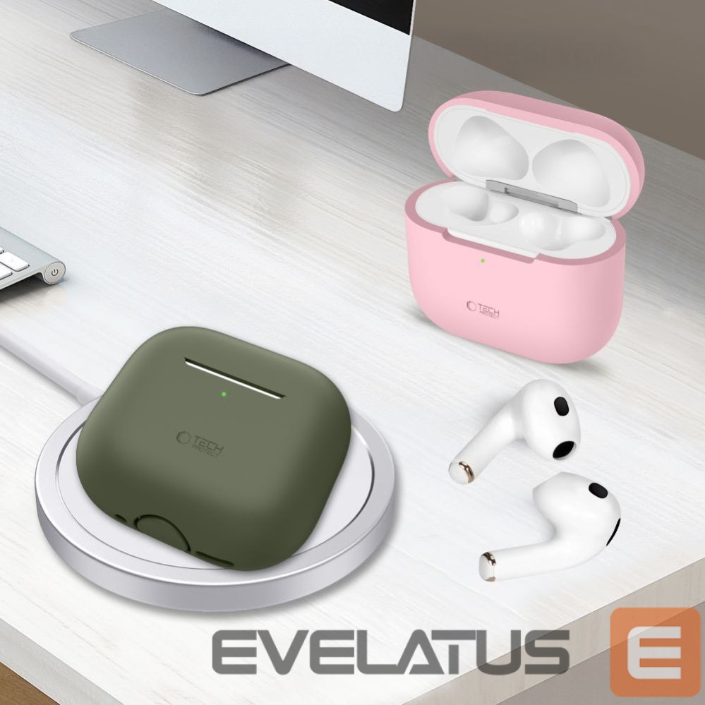 Muud kaubad Tech-Protect Tech-Protect Silicone Case for Apple AirPods 4 - Gray