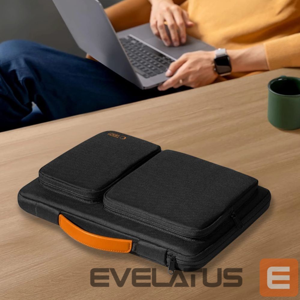Muud kaubad Tech-Protect Tech-Protect Defender Bag for Laptop 13-14 - Black and Orange