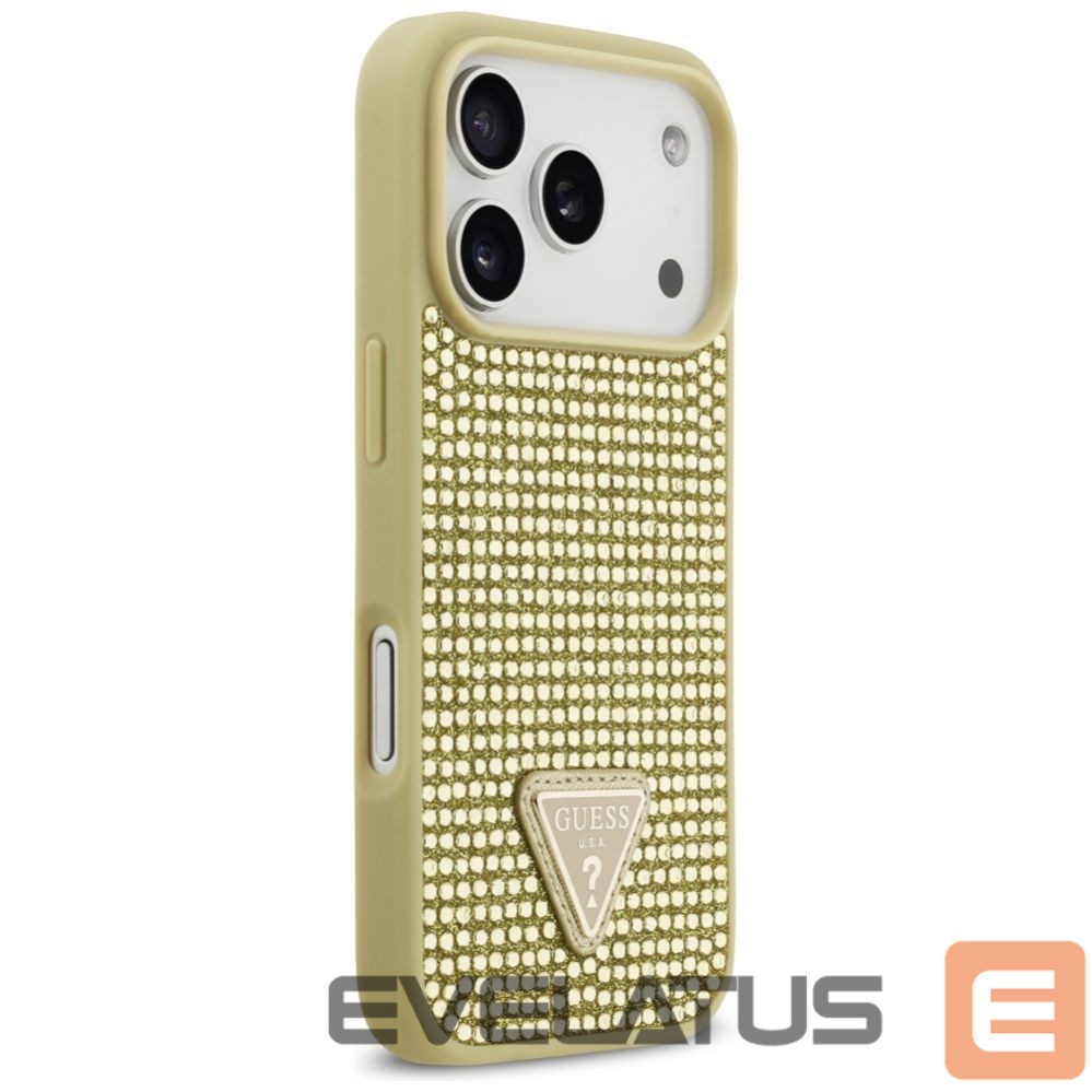 Muud kaubad Guess Guess Rhinestone Triangle Logo iPhone 17 Pro Case - Gold