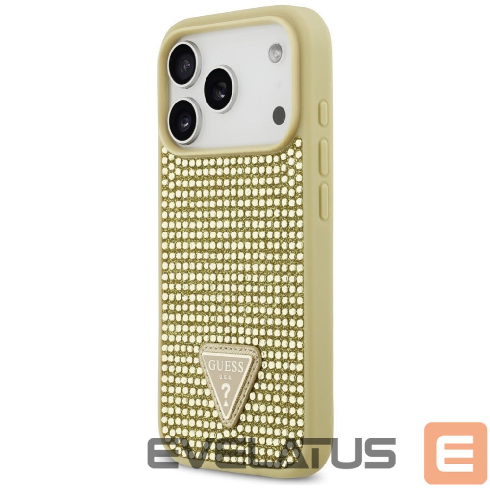 Muud kaubad Guess Guess Rhinestone Triangle Logo iPhone 17 Pro Case - Gold
