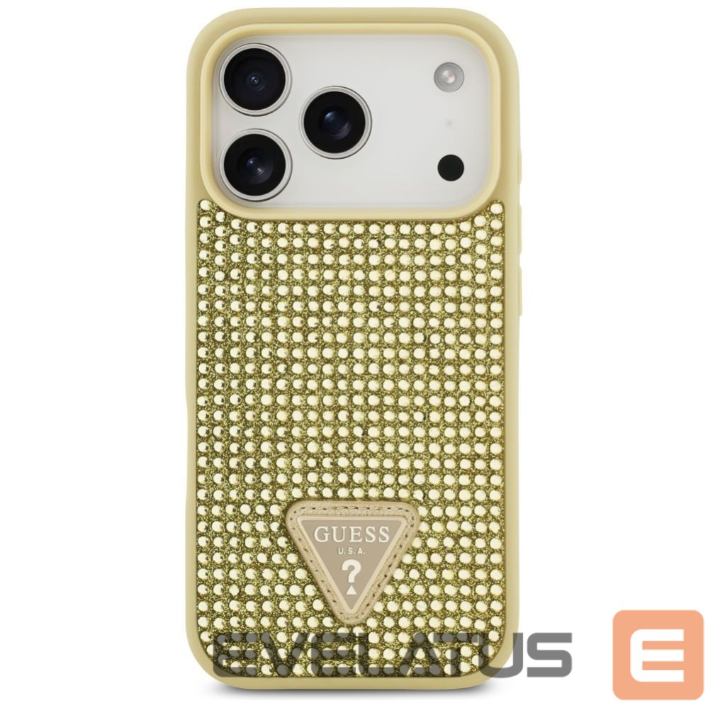 Muud kaubad Guess Guess Rhinestone Triangle Logo iPhone 17 Pro Case - Gold
