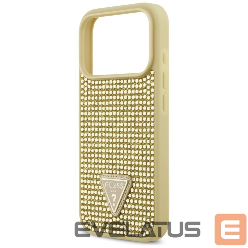 Muud kaubad Guess Guess Rhinestone Triangle Logo iPhone 17 Pro Case - Gold