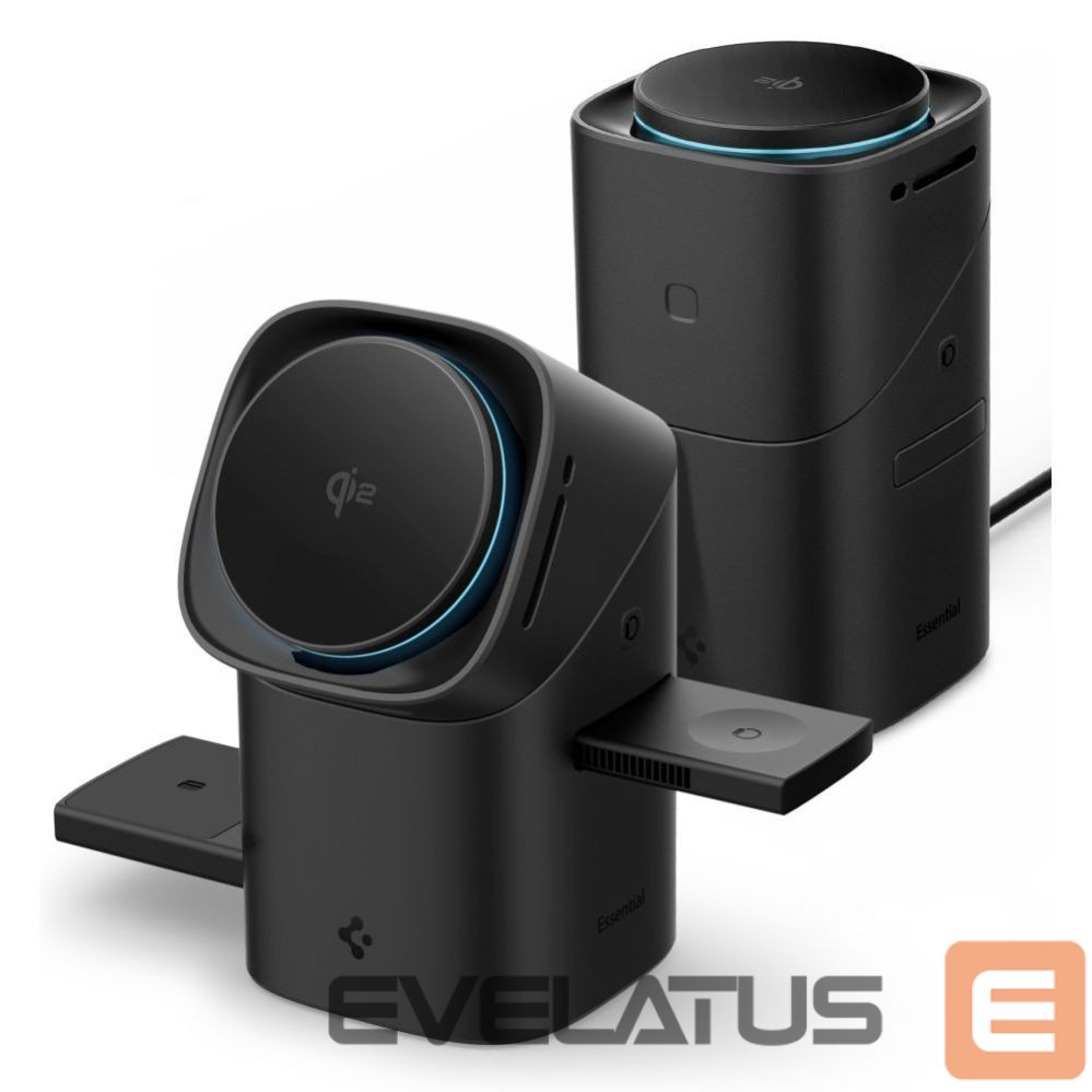 Muud kaubad Spigen Spigen Essential EF223MS 3-in-1 QI2 Wireless Charger - Black
