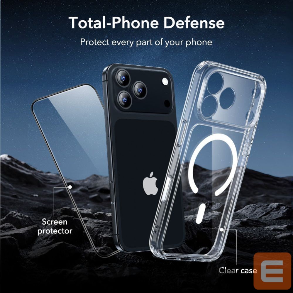 Muud kaubad ESR ESR Classic Hybrid MagSafe + Tempered Glass Set for iPhone 17 Pro - Clear
