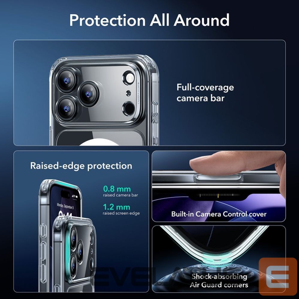 Muud kaubad ESR ESR Classic Hybrid MagSafe + Tempered Glass Set for iPhone 17 Pro - Clear