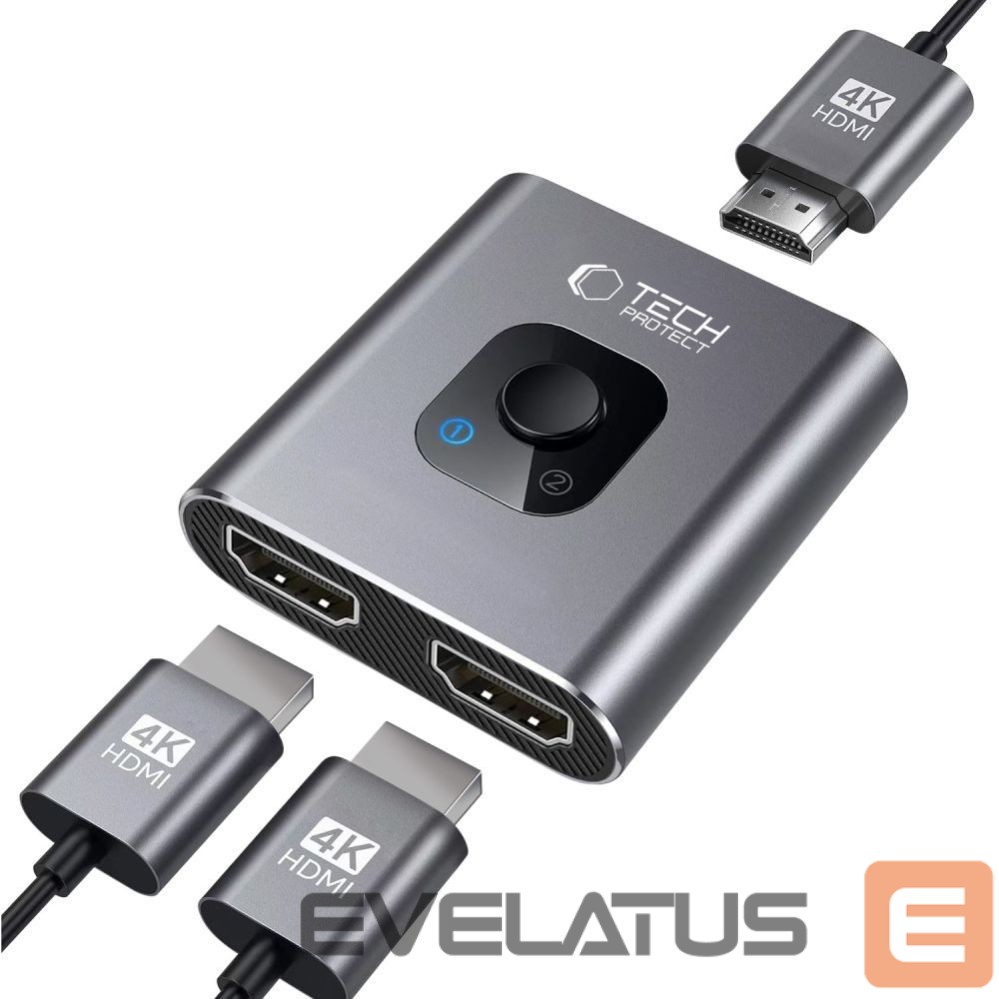 Muud kaubad Tech-Protect Tech-Protect HB07 HUB Adapter 2in1 HDMI 4K 60HZ - gray