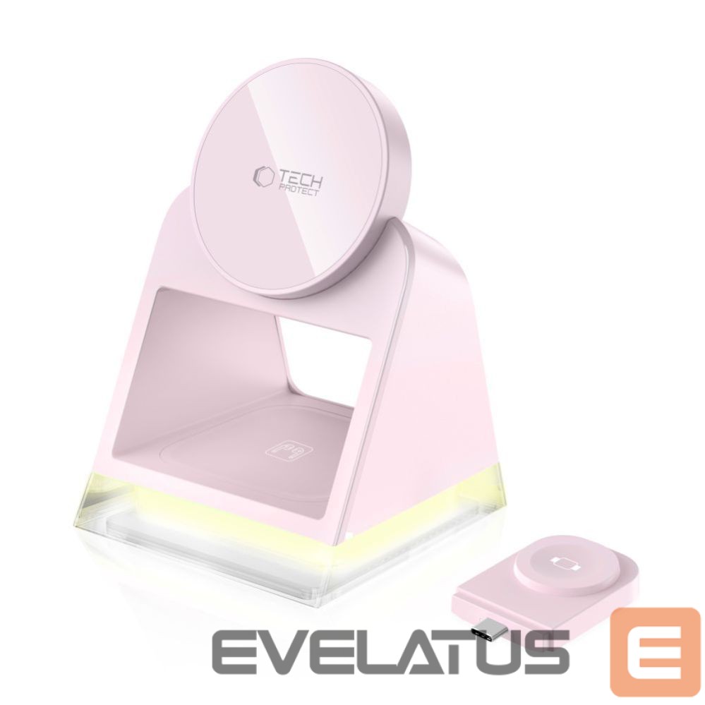 Muud kaubad Tech-Protect Tech-Protect QI15W-A43 3in1 MagSafe Inductive Charger - Pink