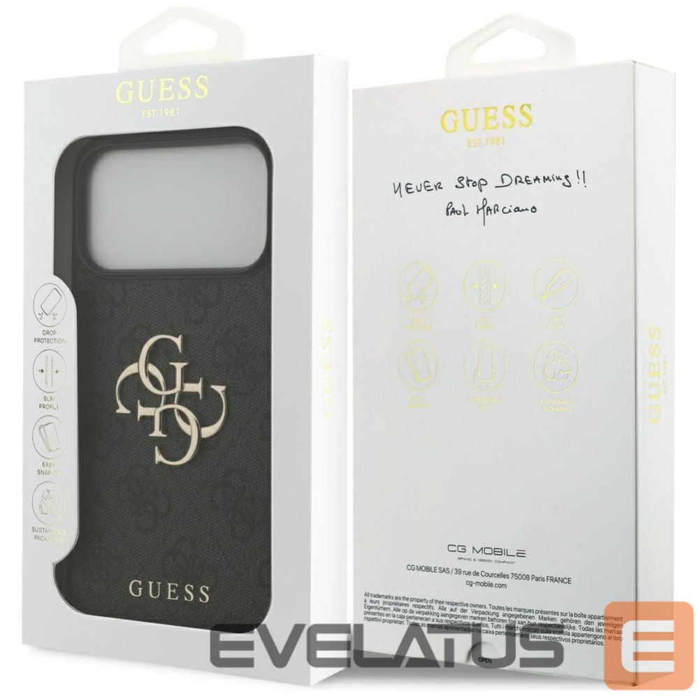 Muud kaubad Guess Guess 4G Big Logo Case for iPhone 17 Pro Max - Black