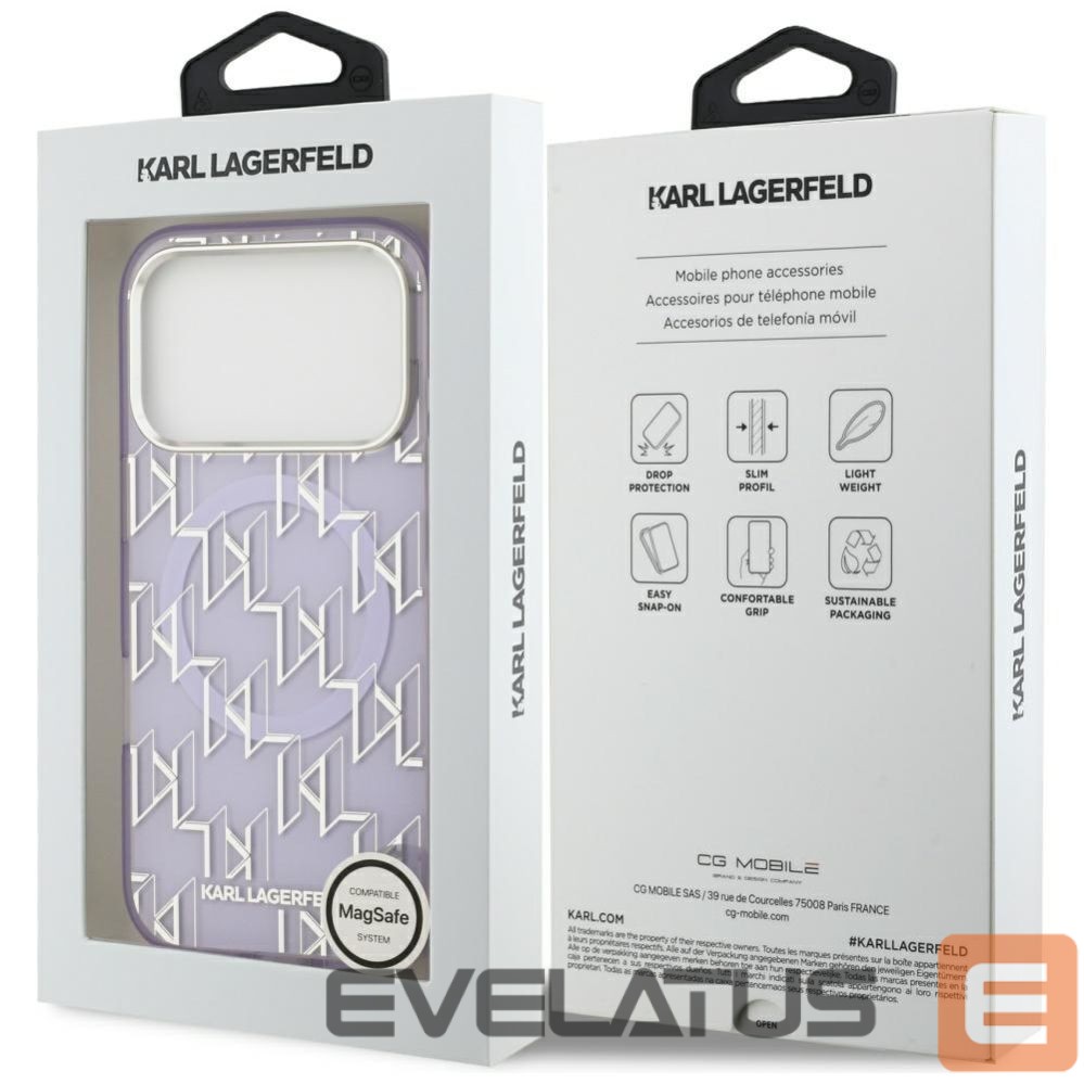 Muud kaubad Karl Lagerfeld Karl Lagerfeld IML KL Monogram MagSafe Case for iPhone 17 Pro Max - Purple