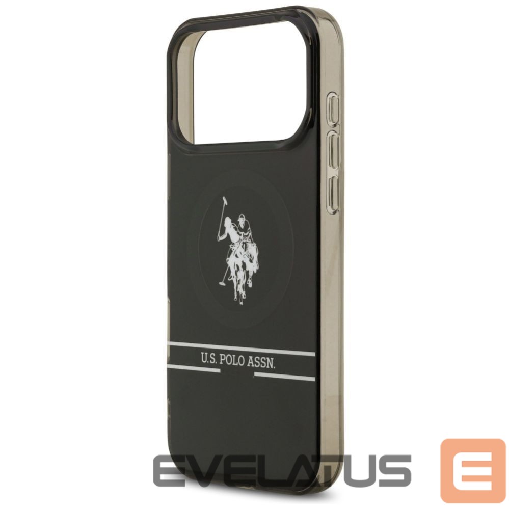 Muud kaubad U.S. Polo PU US Polo DH and Bottom Stripe Logo MagSafe Case for iPhone 17 Pro Max - Black